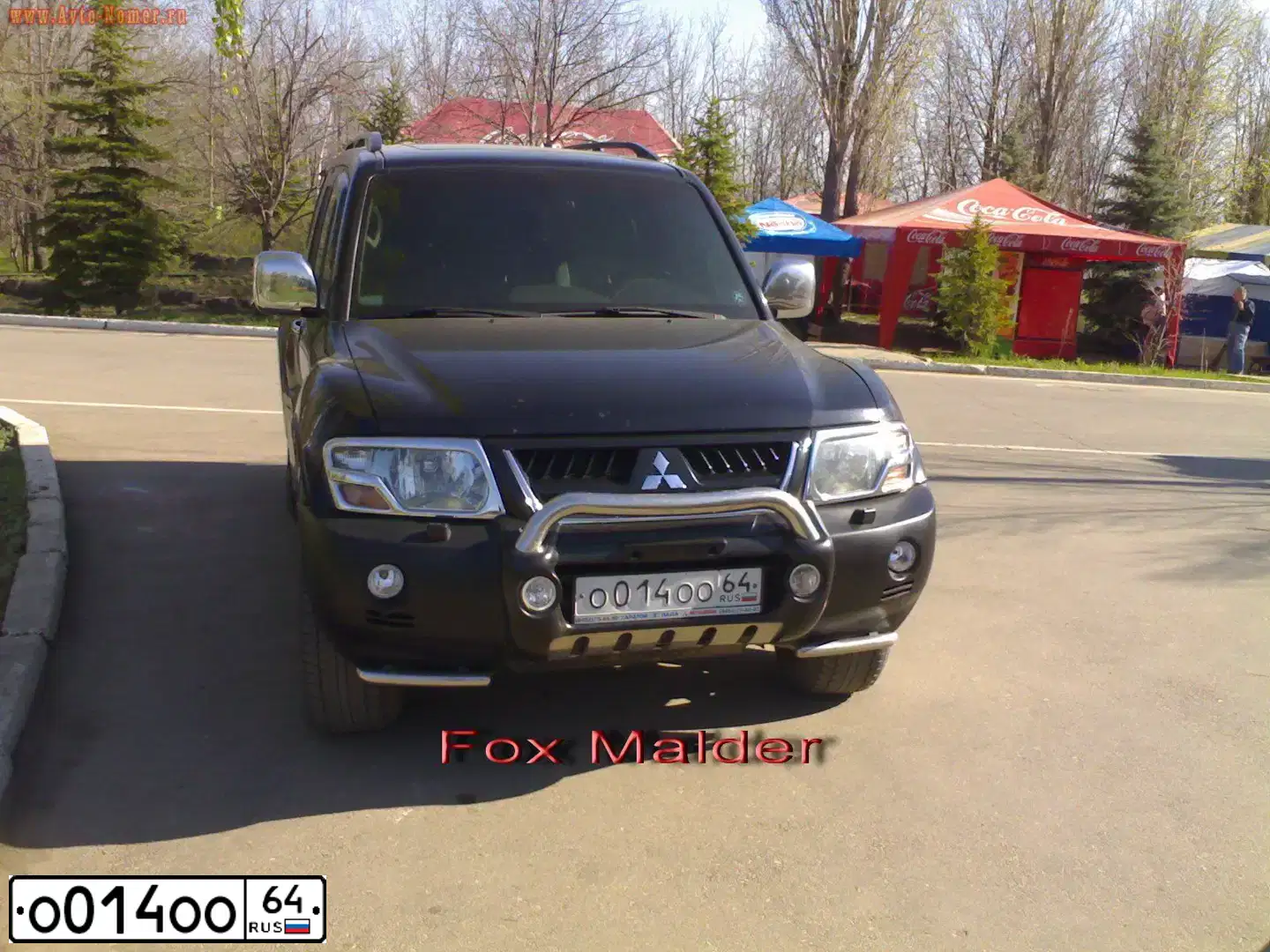 Фото автомобиля MITSUBISHI PAJERO, 2006 — госномер О014ОО64. Цвет: ЧЕРНЫЙ