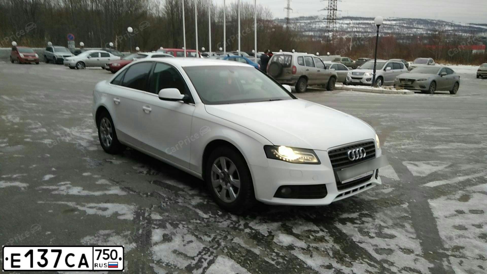 Фото автомобиля AUDI A4, 2009 — госномер А599ТХ92. Цвет: Белый
