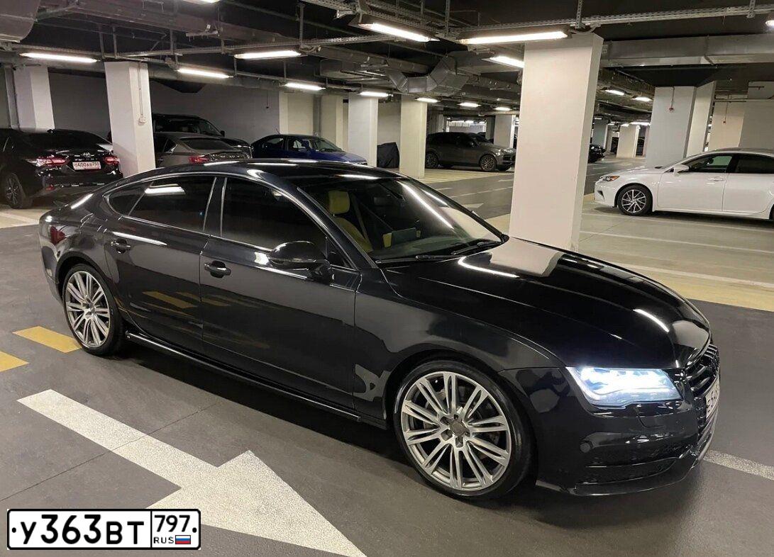 Фото автомобиля AUDI A7, 2010 — госномер Т878АС76. Цвет: ЧЕРНЫЙ