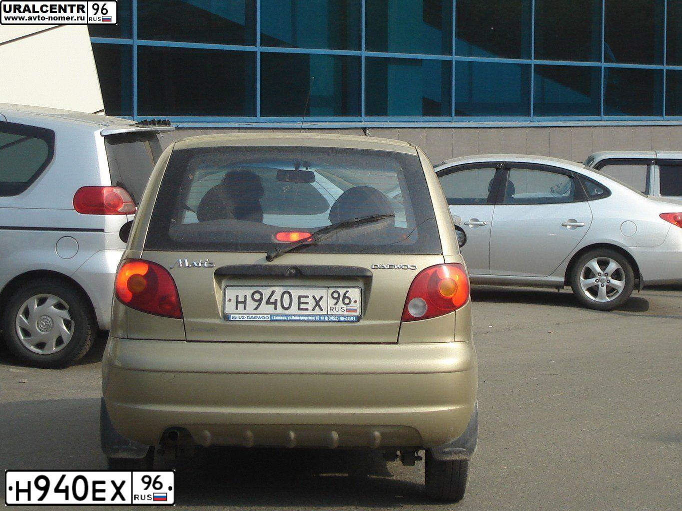 Фото автомобиля DAEWOO MATIZ, 2006 — госномер Н940ЕХ96. Цвет: БЕЖЕВЫЙ