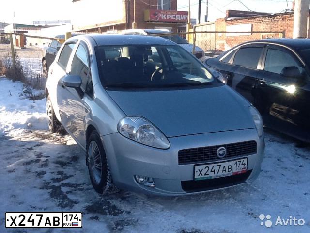 Фото автомобиля FIAT PUNTO, 2006 — госномер Х247АВ174. Цвет: Серебристый