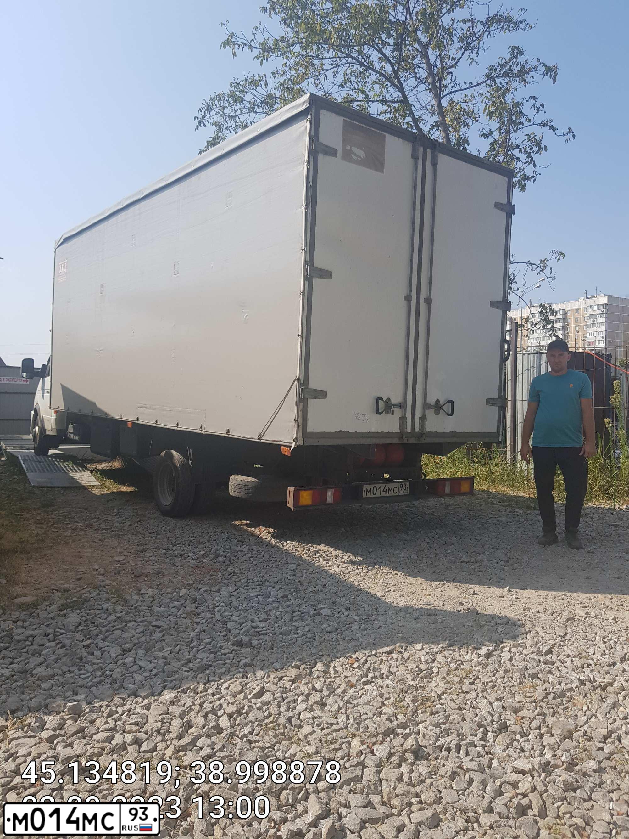 Фото автомобиля GAZ 3302 EL, 2002 — госномер М014МС93. Цвет: Белый
