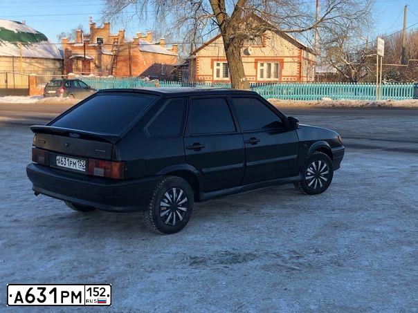 Фото автомобиля LADA 2114 SAMARA, 2009 — госномер А631РМ152. Цвет: Темно-зеленый