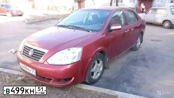 Фото автомобиля ДЖИЛИ GEELY VISION, 2008 — госномер А961ОС51. Цвет: Красный
