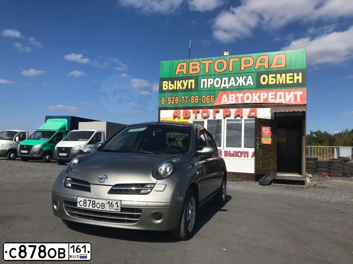 Фото автомобиля NISSAN MICRA, 2007 — госномер С878ОВ161. Цвет: СЕРО-ЗЕЛЕНЫЙ