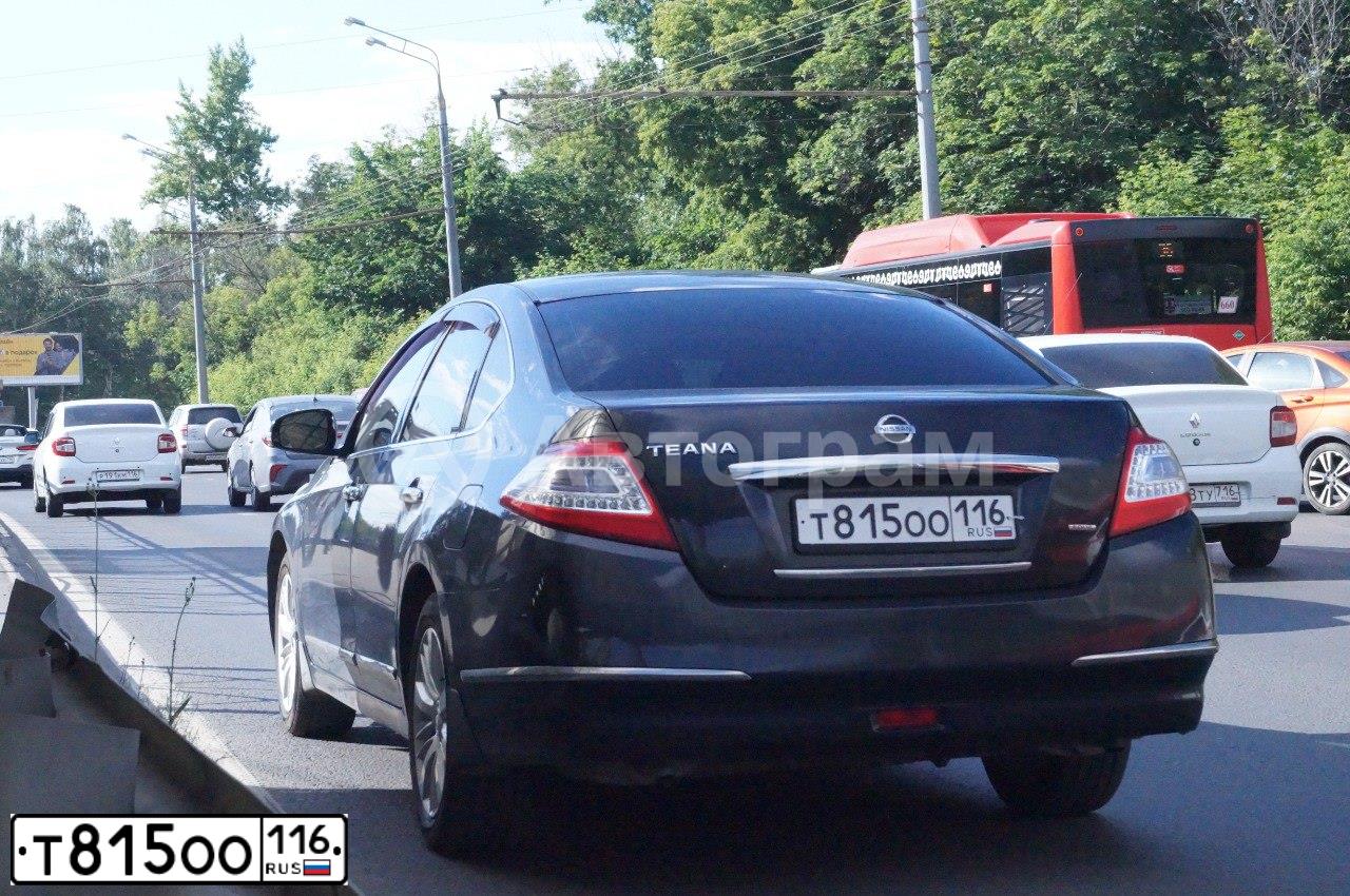 Фото автомобиля NISSAN TEANA, 2011 — госномер А621АА96. Цвет: ЧЕРНЫЙ