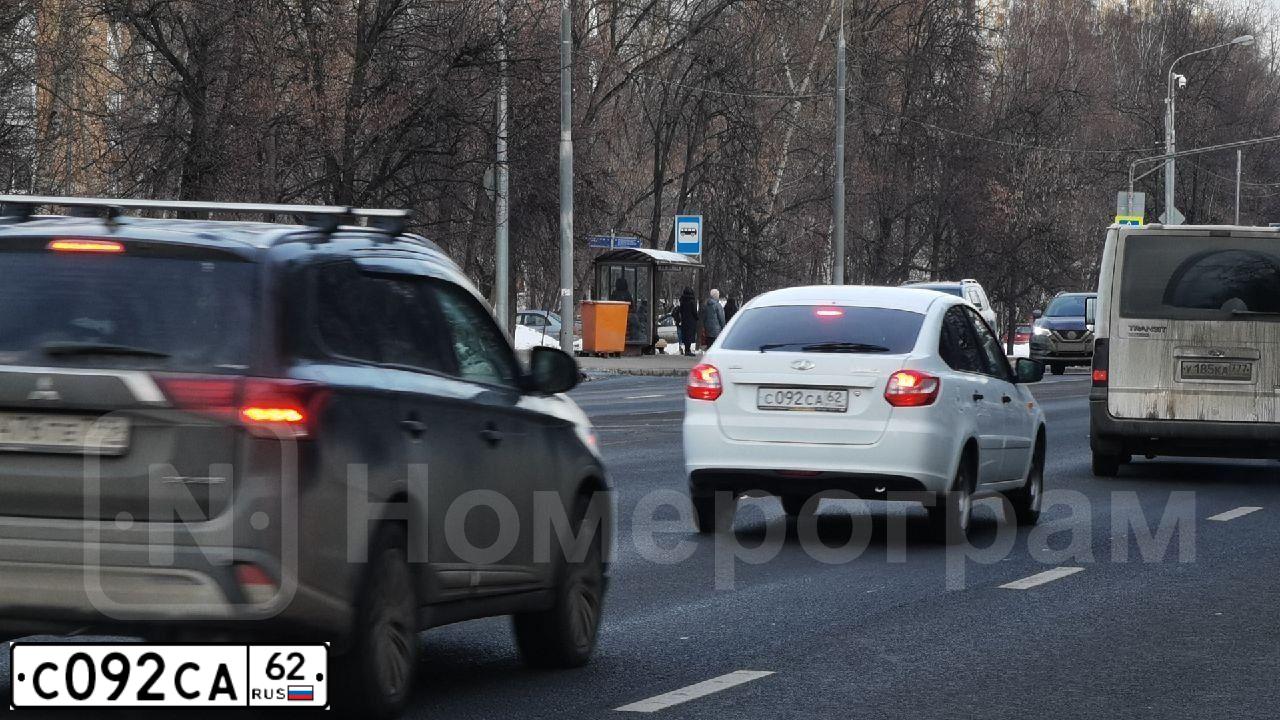 Фото автомобиля LADA 2191 GRANTA, 2014 — госномер С092СА62. Цвет: Белый