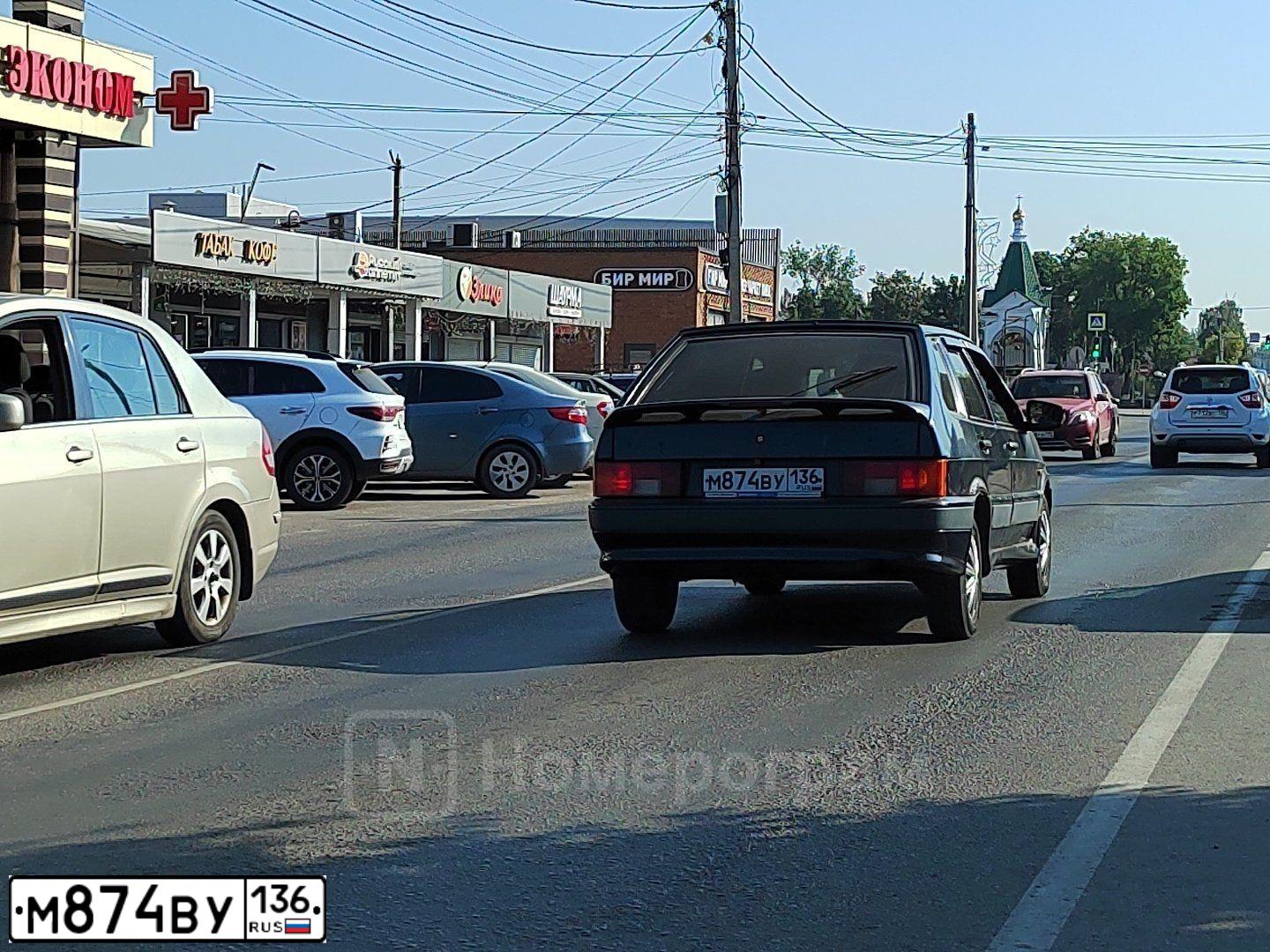Фото автомобиля LADA 2114 SAMARA, 2006 — госномер М874ВУ136. Цвет: ЧЕРНЫЙ