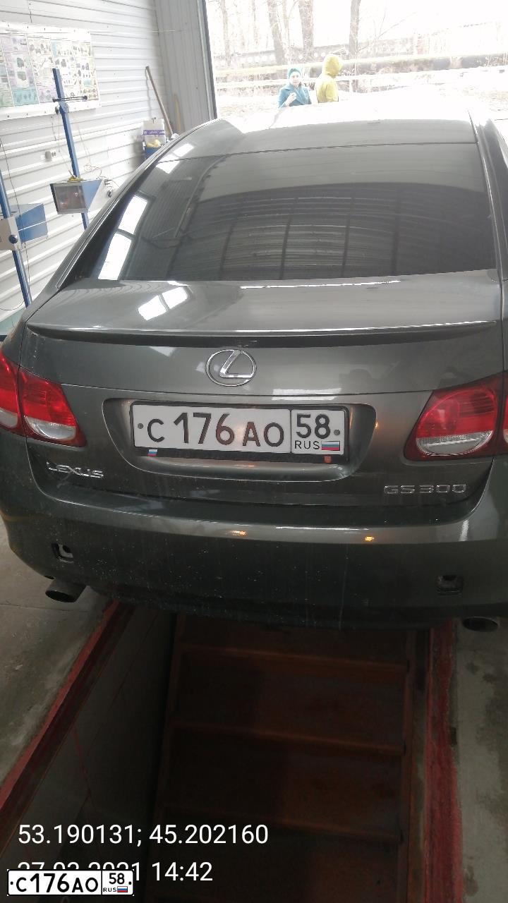 Фото автомобиля LEXUS GS, 2005 — госномер С921ЕТ58. Цвет: ОЛИВКОВЫЙ
