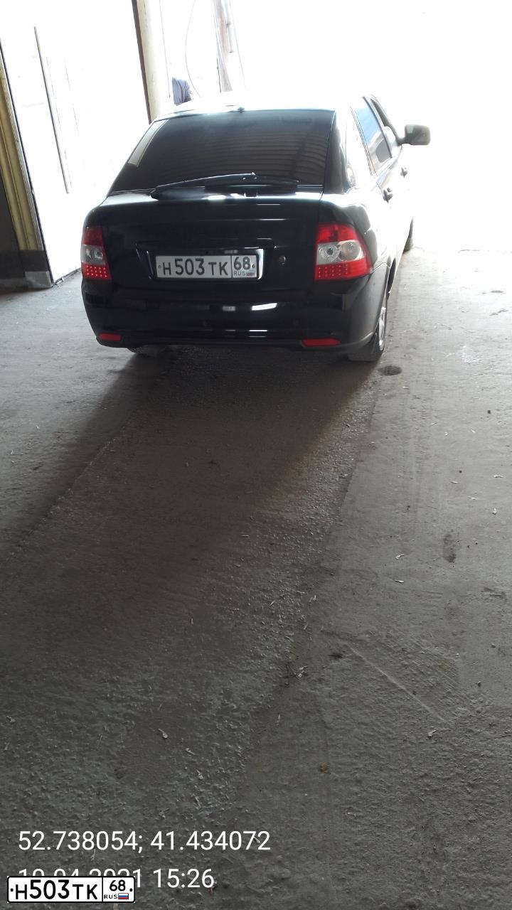 Фото автомобиля LADA 2172 PRIORA, 2012 — госномер Н503ТК68. Цвет: Сине-Черный