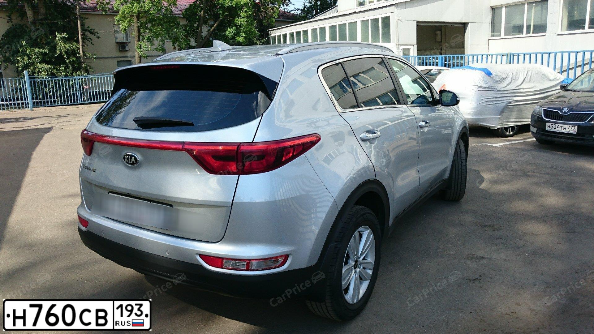 Фото автомобиля KIA SPORTAGE, 2016 — госномер Н760СВ193. Цвет: СЕРЕБРИСТЫЙ