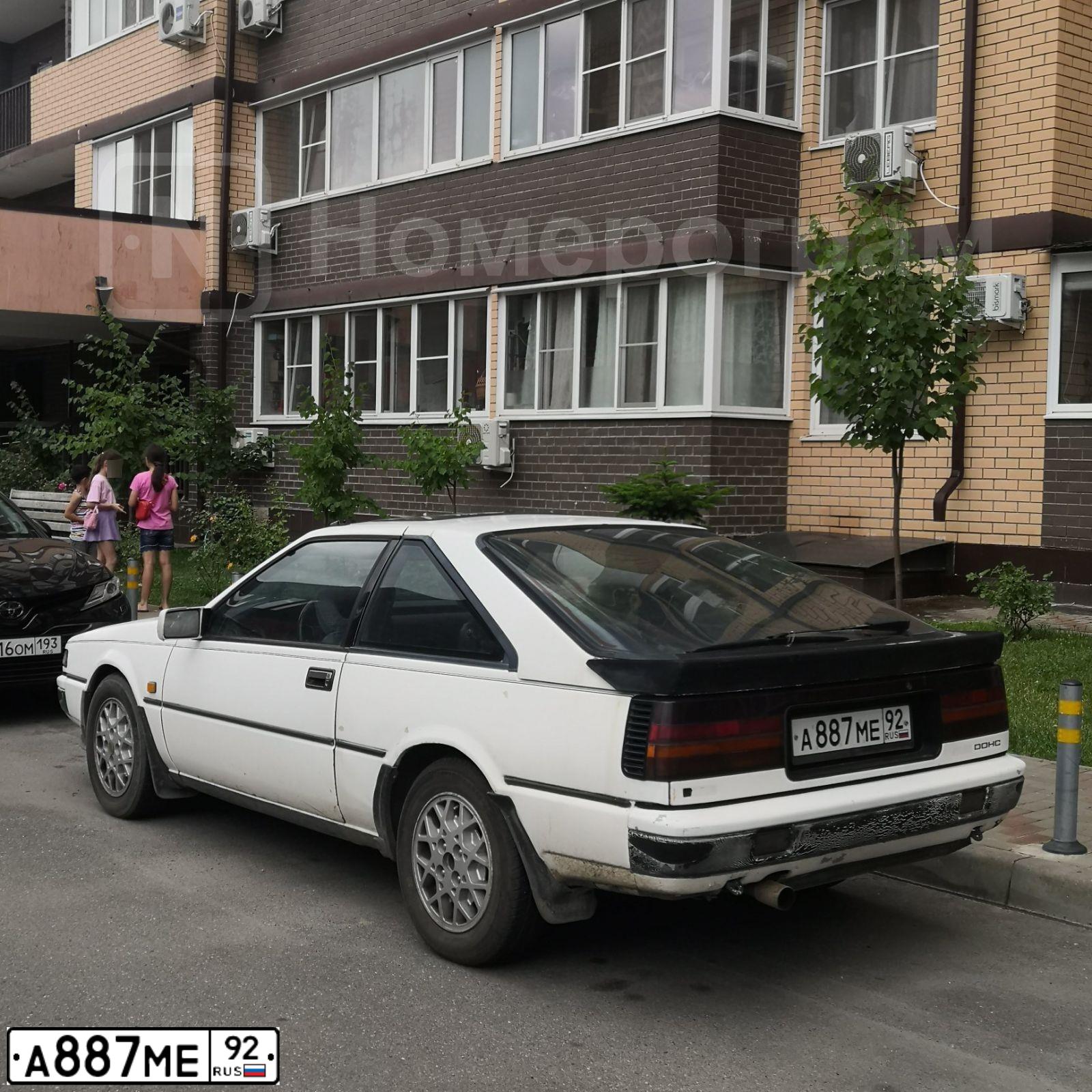 Фото автомобиля NISSAN SILVIA, 1984 — госномер А887МЕ92. Цвет: БЕЛЫЙ