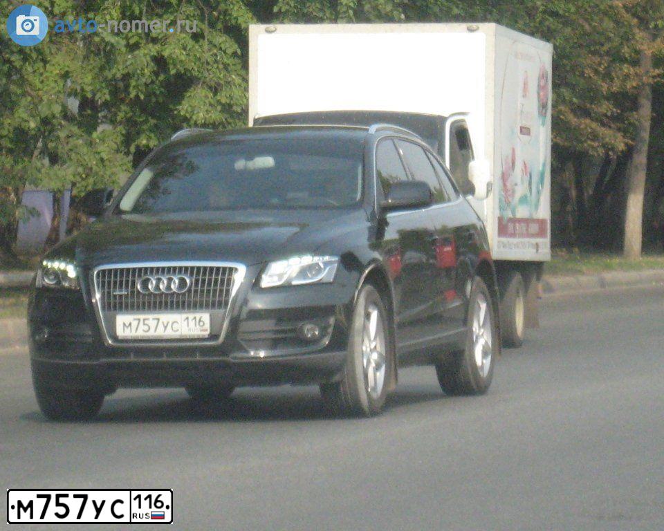 Фото автомобиля AUDI Q5, 2009 — госномер М757УС116. Цвет: ЧЕРНЫЙ