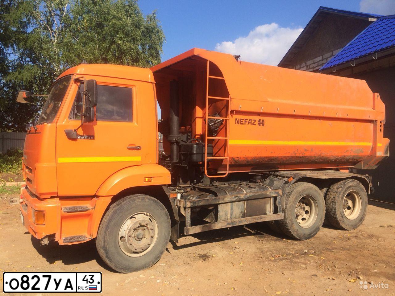 Фото автомобиля KAMAZ 65115 /6X4/, 2017 — госномер О827УА43. Цвет: Оранжевый RAL 2009