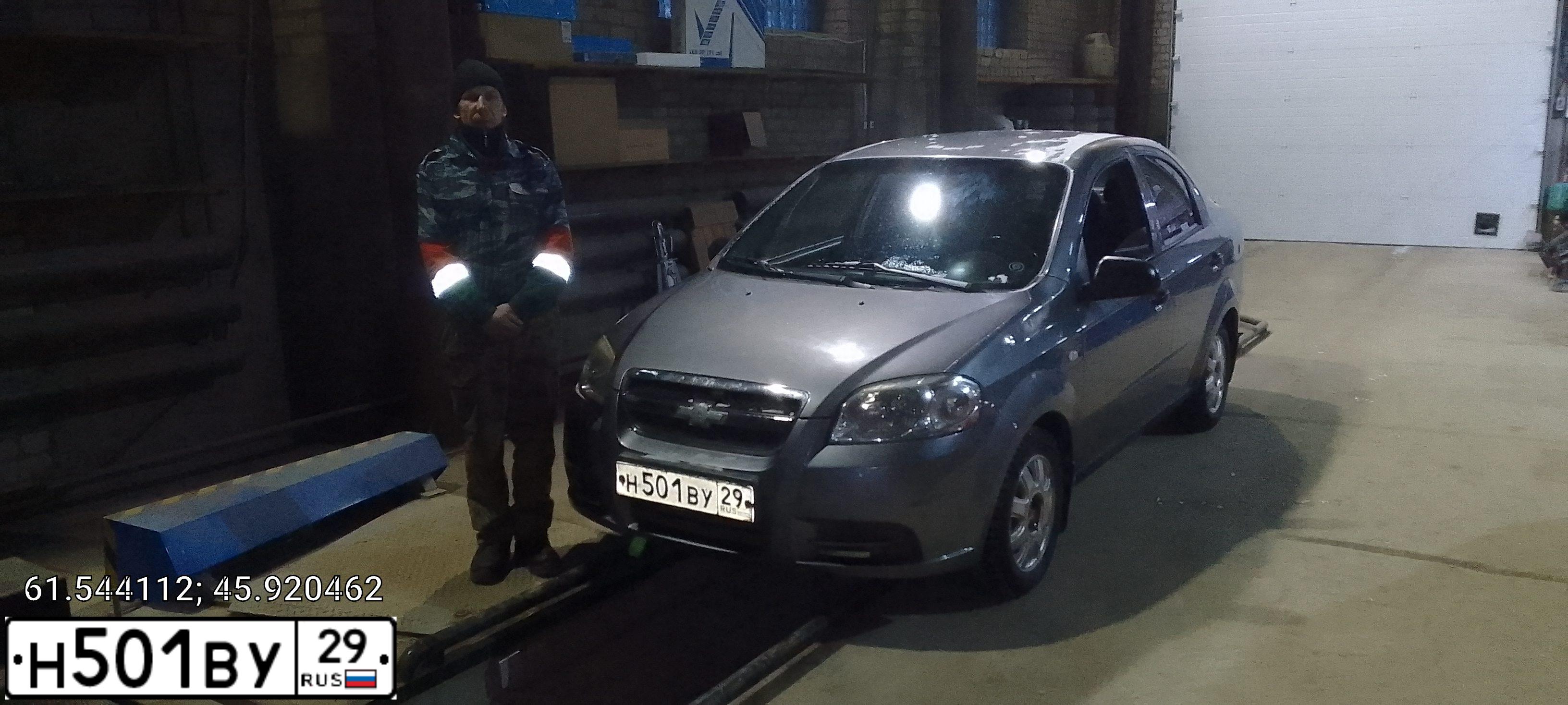 Фото автомобиля CHEVROLET AVEO, 2008 — госномер О206ОМ29