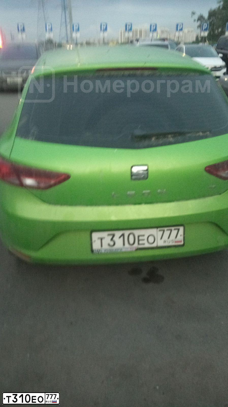 Фото автомобиля SEAT LEON, 2013 — госномер Т160УР790. Цвет: ЗЕЛЕНЫЙ