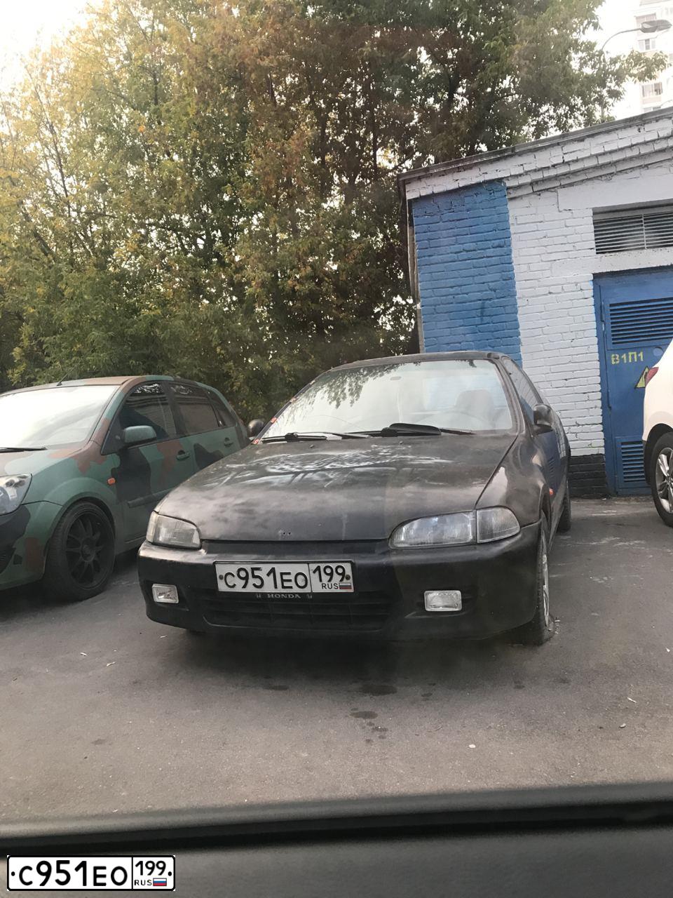Фото автомобиля HONDA CIVIC, 1994 — госномер Е507РР147. Цвет: ЧЕРНЫЙ