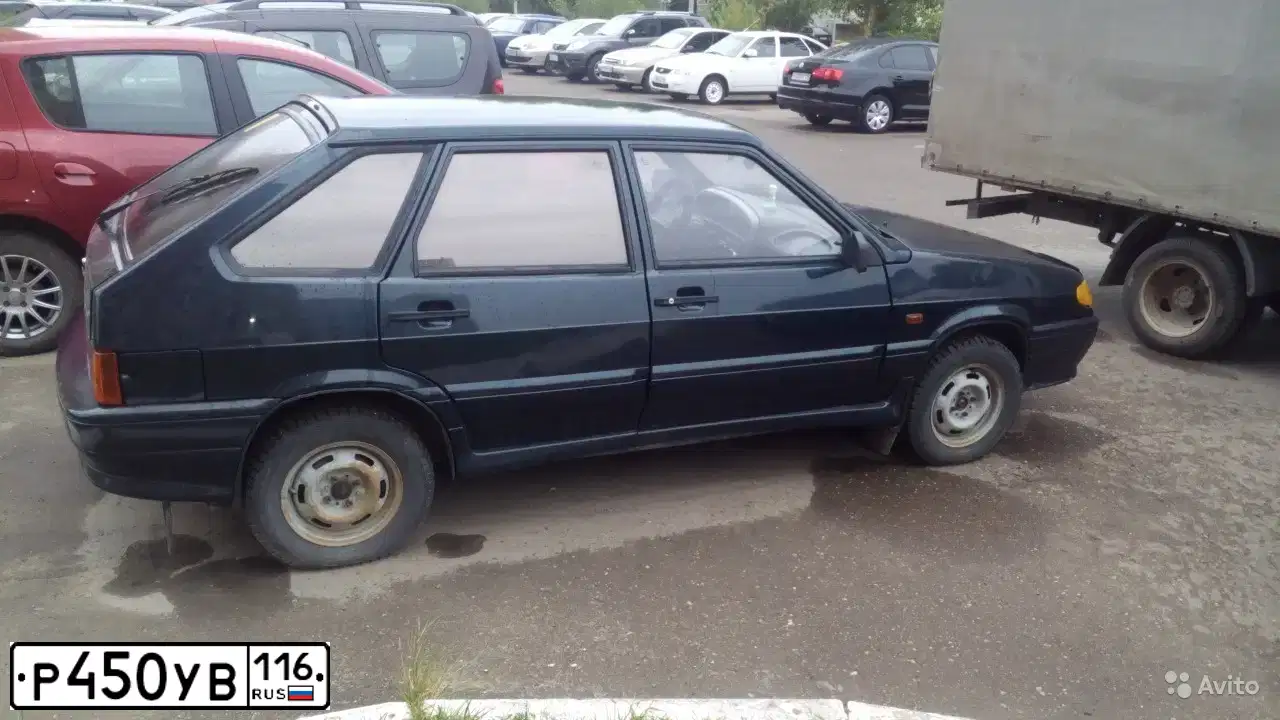 Фото автомобиля LADA 2114 SAMARA, 2007 — госномер Р450УВ116. Цвет: Темно-зеленый