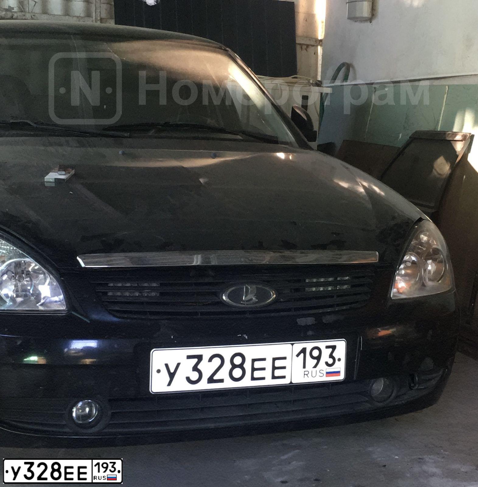 Фото автомобиля LADA 2170 PRIORA, 2008 — госномер У328ЕЕ193. Цвет: Темно-зеленый