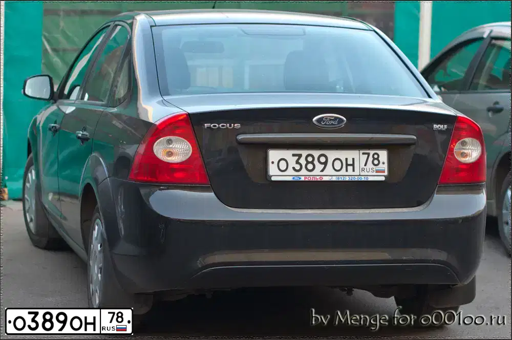 Фото автомобиля FORD FOCUS, 2011 — госномер О389ОН78. Цвет: ЧЕРНЫЙ