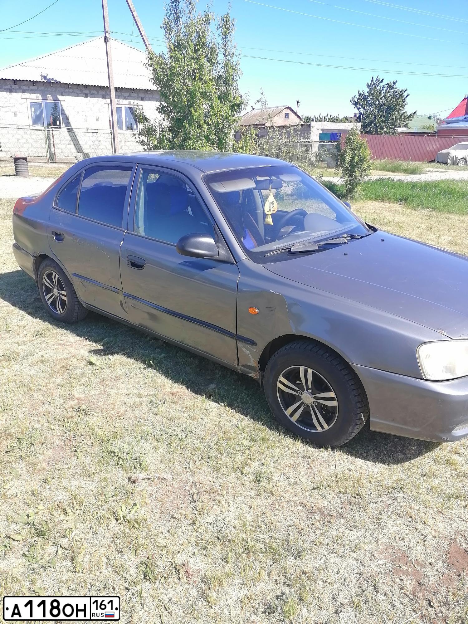 Фото автомобиля TAGAZ ACCENT, 2002 — госномер А118ОН161. Цвет: ТЕМНО-СЕРЫЙ МЕТАЛЛИК