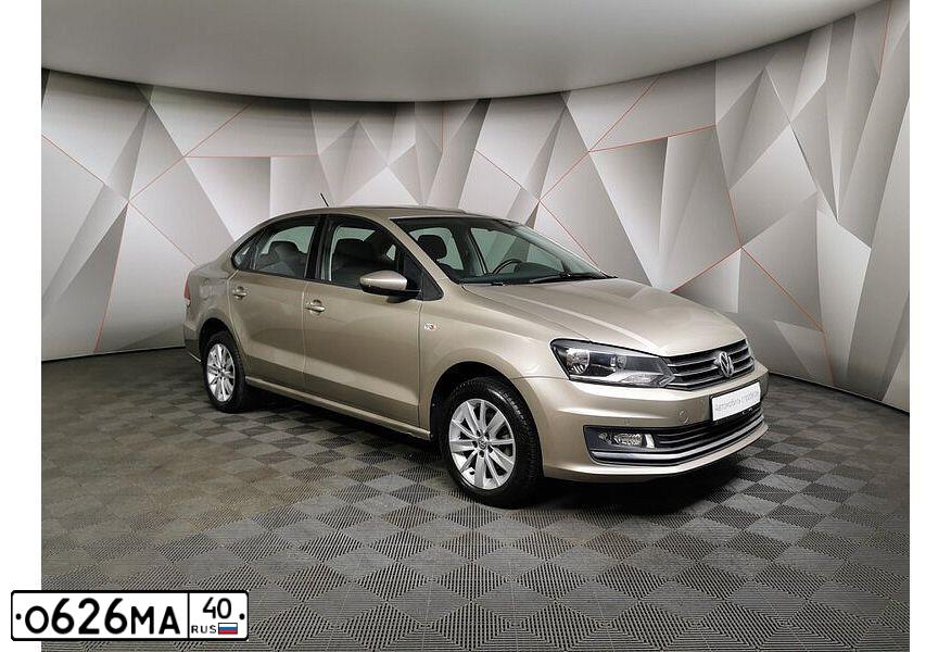 Фото автомобиля VOLKSWAGEN POLO, 2015 — госномер В264НК51. Цвет: БЕЖЕВЫЙ
