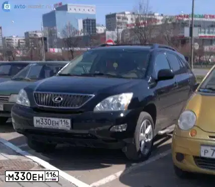 Фото автомобиля LEXUS RX, 2004 — госномер М330ЕН116. Цвет: ЧЕРНЫЙ