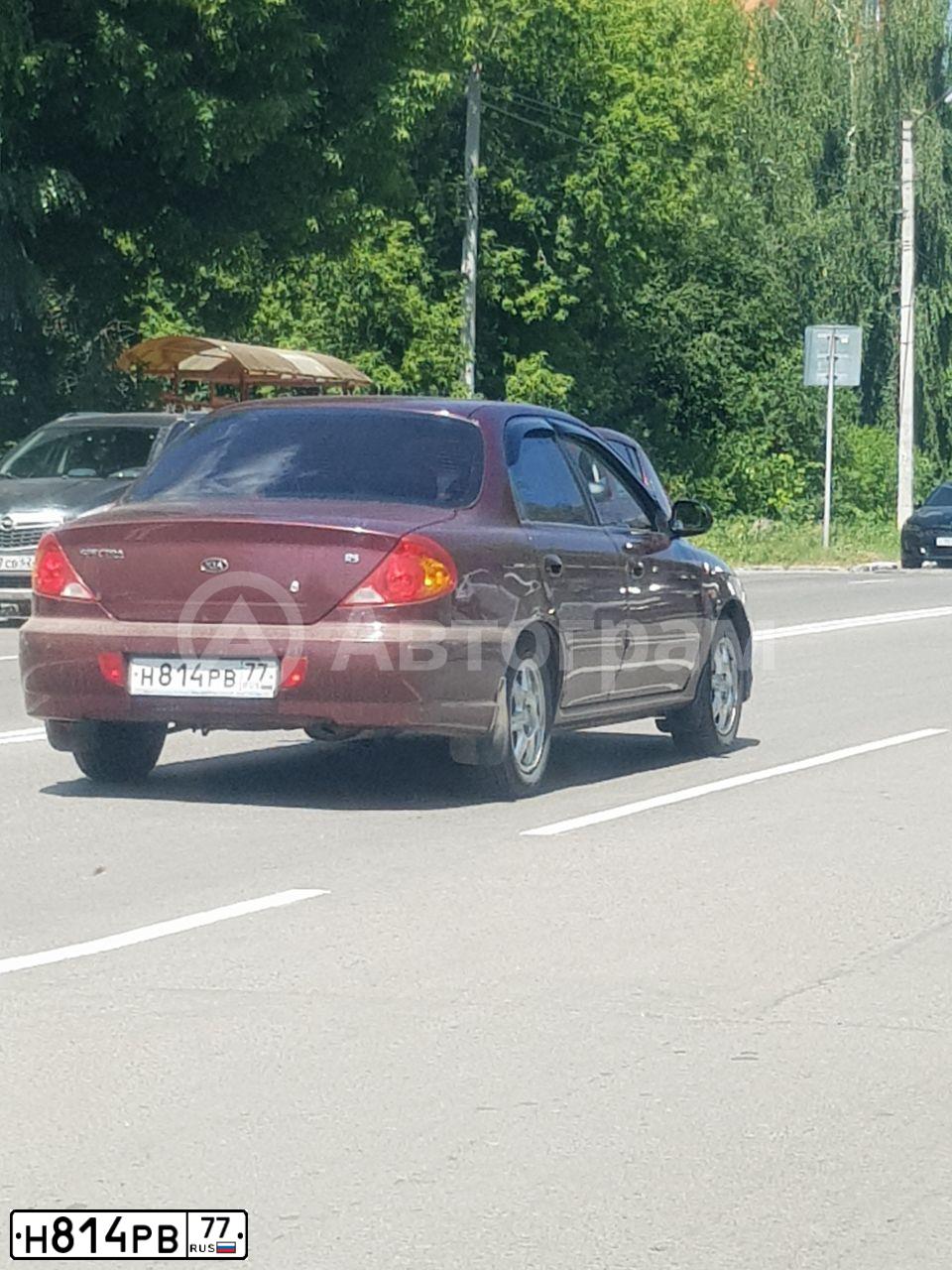 Фото автомобиля KIA SPECTRA, 2008 — госномер К593ЕМ62. Цвет: КРАСНЫЙ