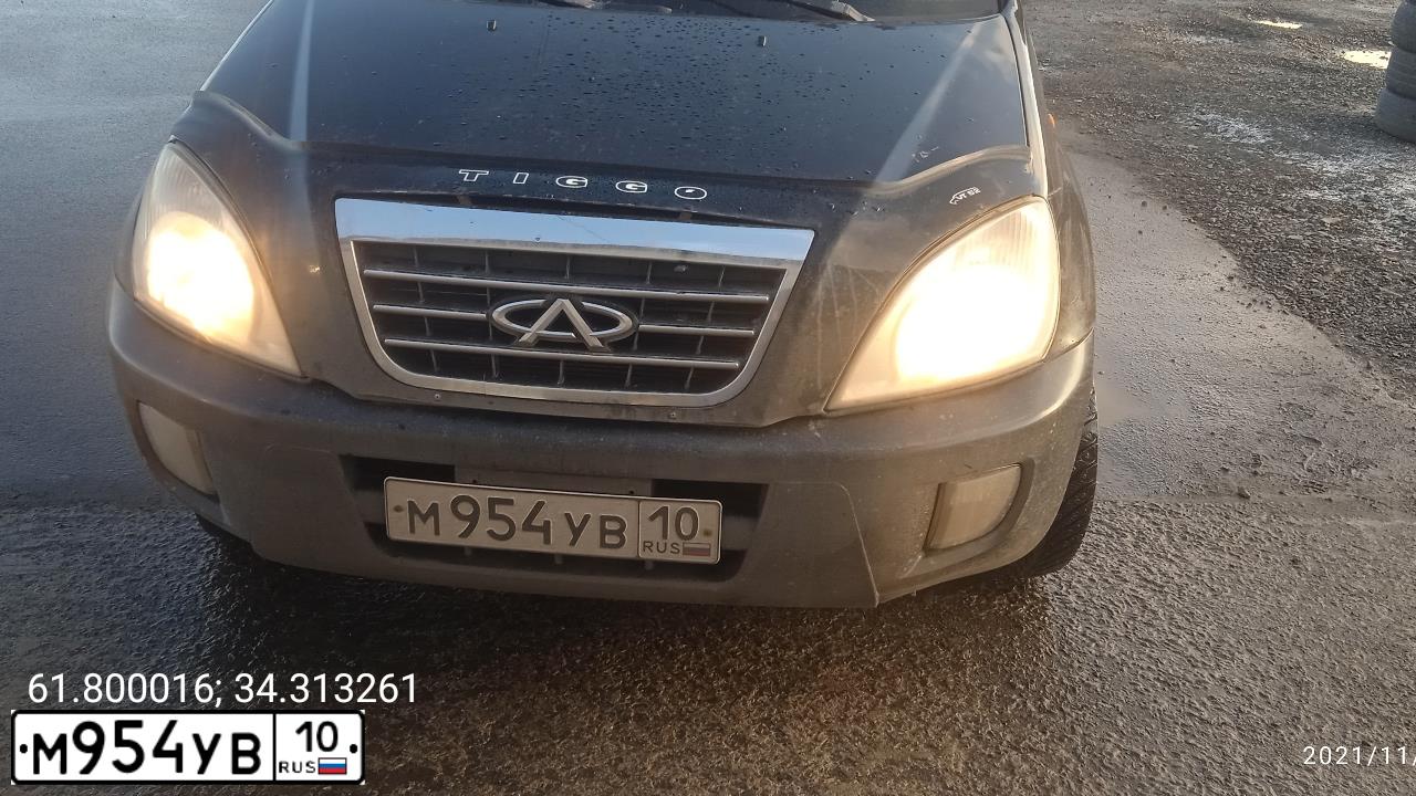 Фото автомобиля TAGAZ TINGO, 2010 — госномер М954УВ10. Цвет: ЧЕРНЫЙ