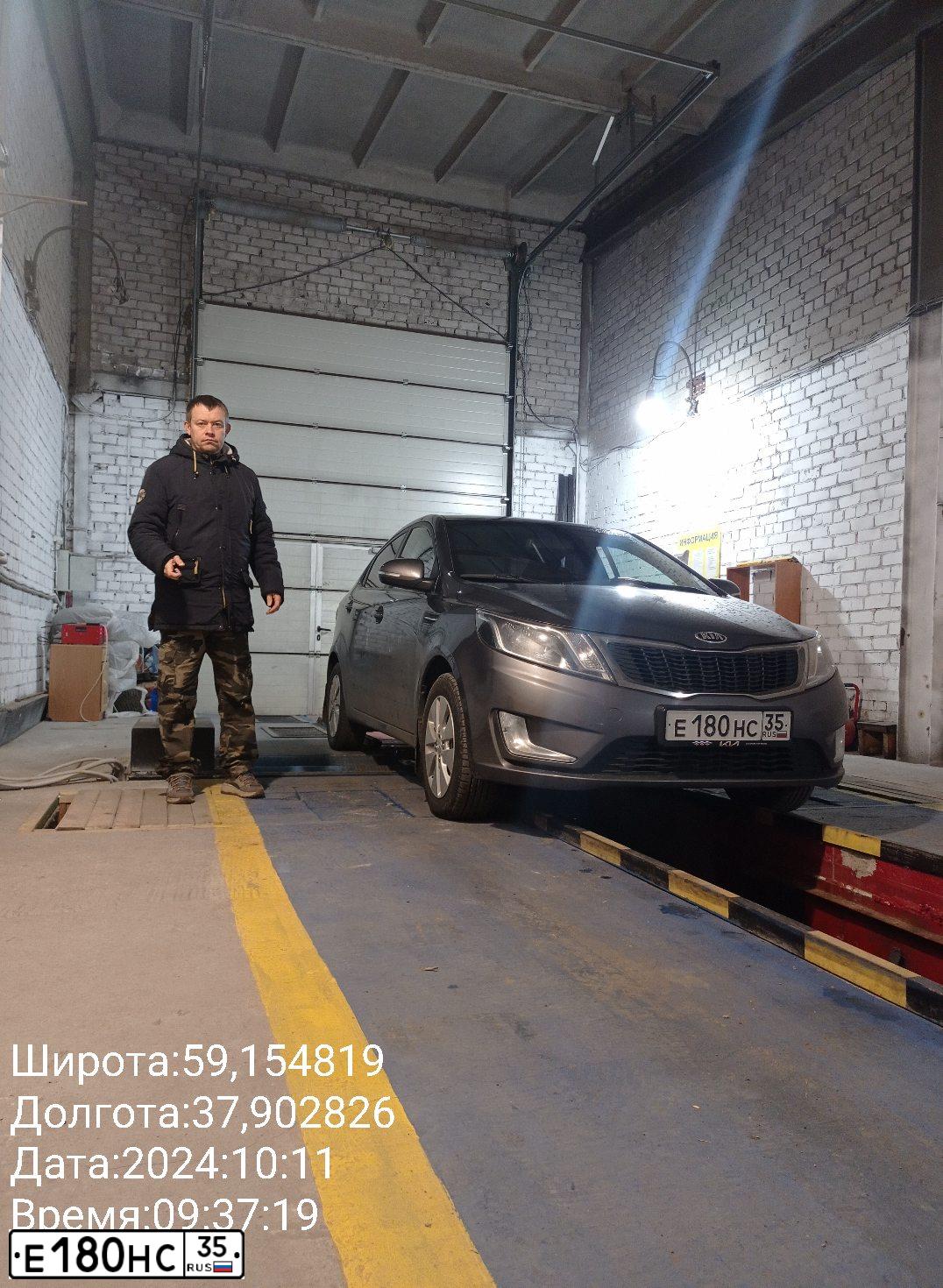 Фото автомобиля KIA RIO, 2014 — госномер Е180НС35. Цвет: ТЕМНО-СЕРЫЙ