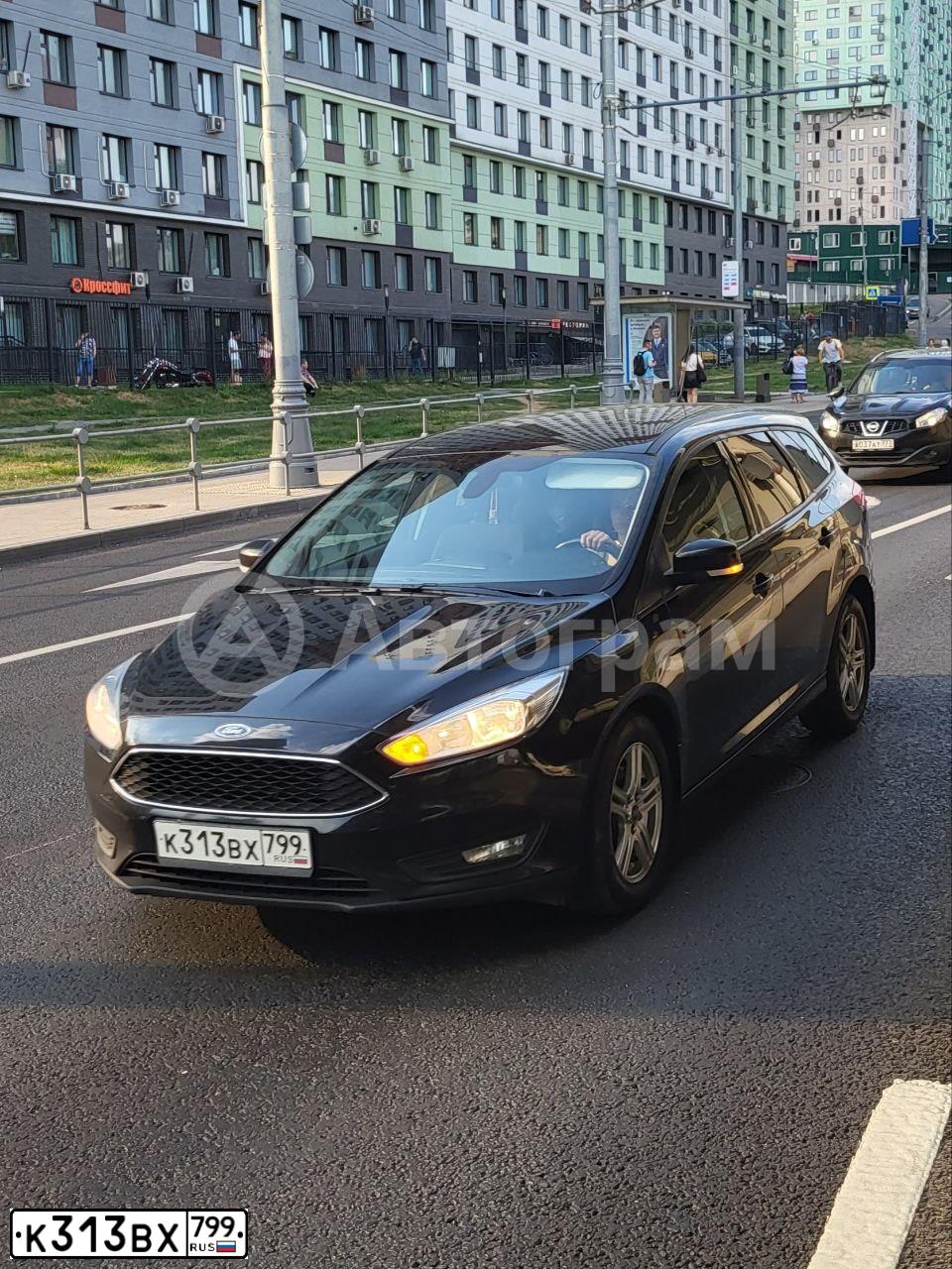 Фото автомобиля FORD FOCUS, 2016 — госномер К313ВХ799. Цвет: ЧЕРНЫЙ