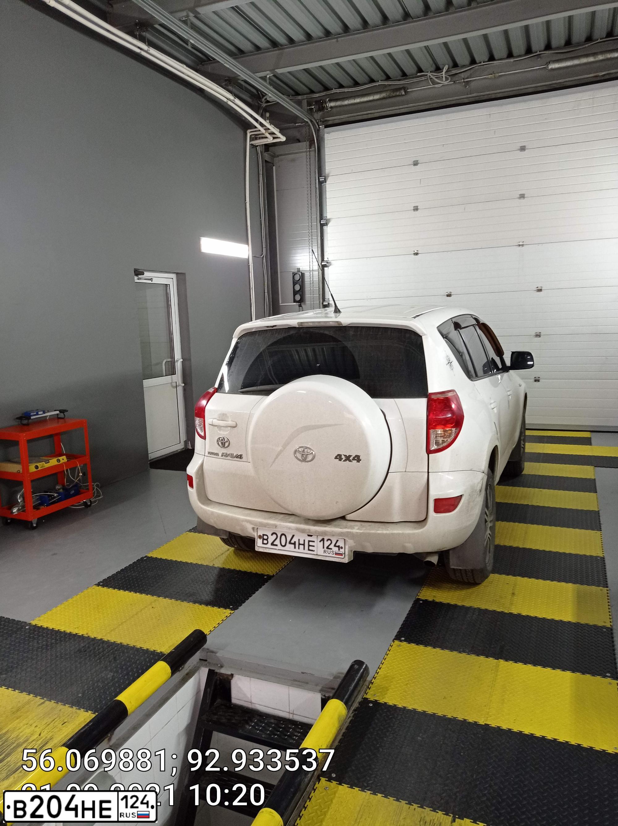 Фото автомобиля TOYOTA RAV4, 2006 — госномер В204НЕ124. Цвет: БЕЛЫЙ