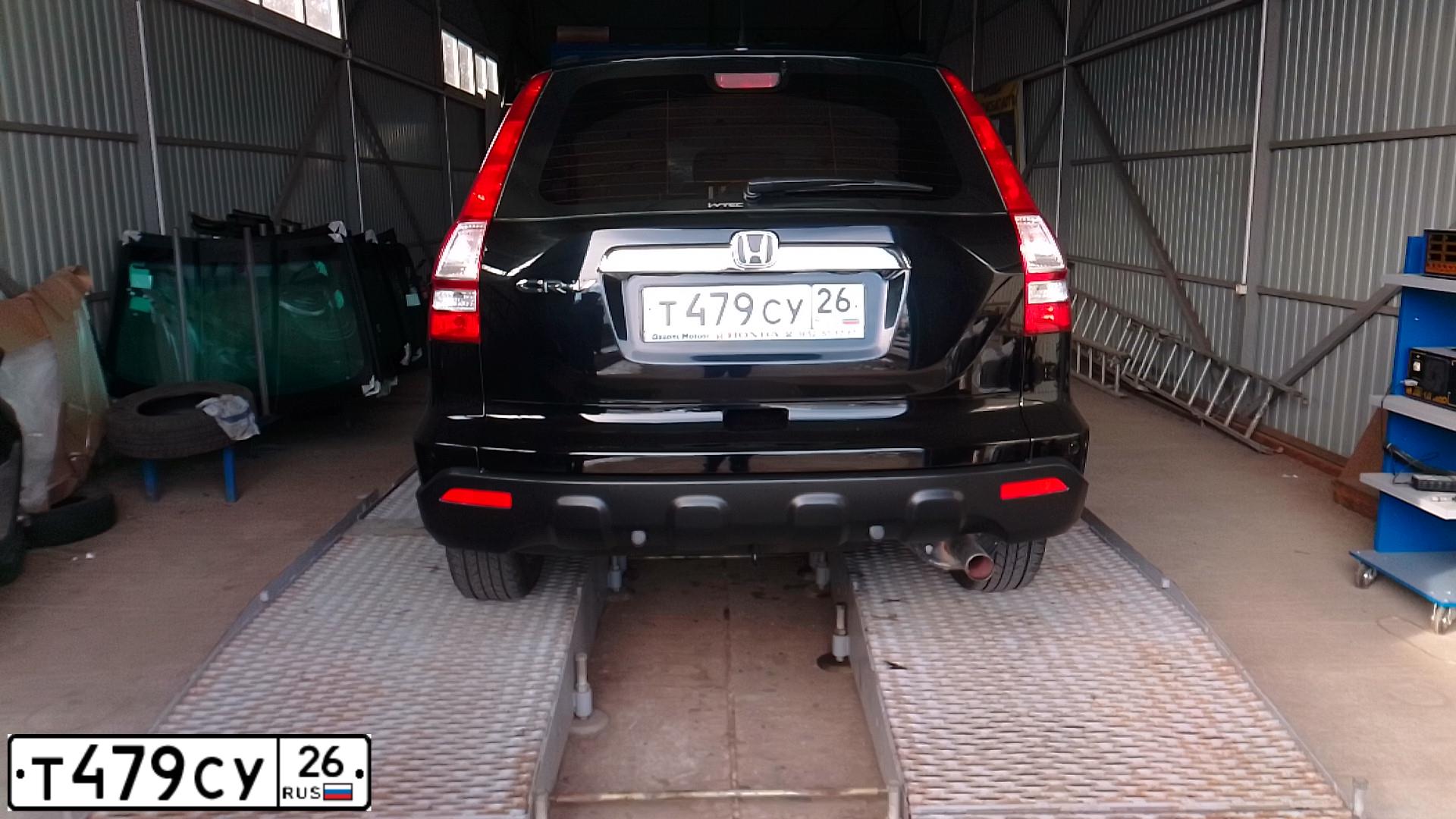 Фото автомобиля HONDA CR-V, 2008 — госномер Т479СУ26. Цвет: ЧЕРНЫЙ