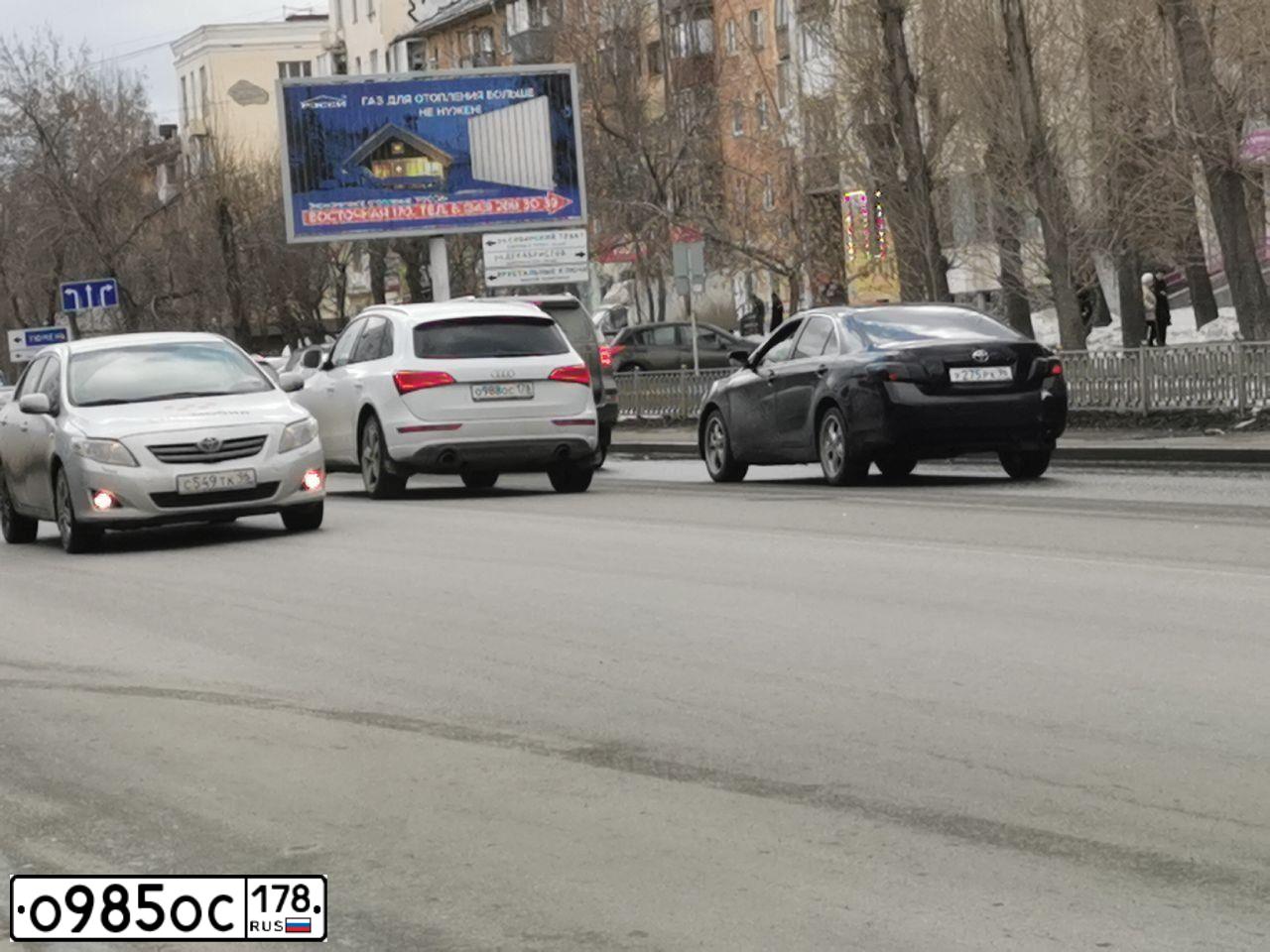 Фото автомобиля AUDI A6, 2013 — госномер О985ОС178. Цвет: ЧЕРНЫЙ