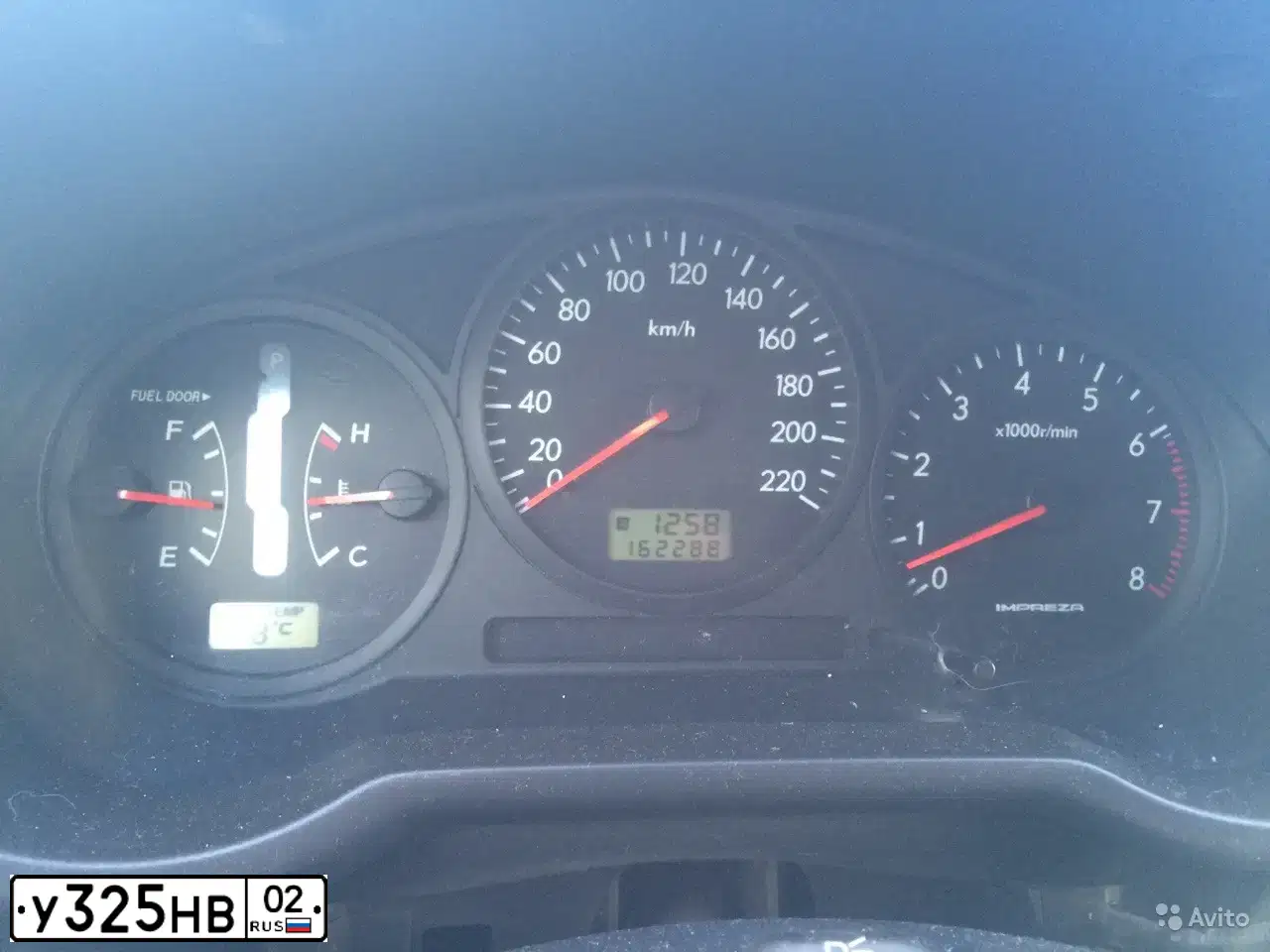 Фото автомобиля SUBARU IMPREZA, 2004 — госномер К725ВК196. Цвет: СИНИЙ