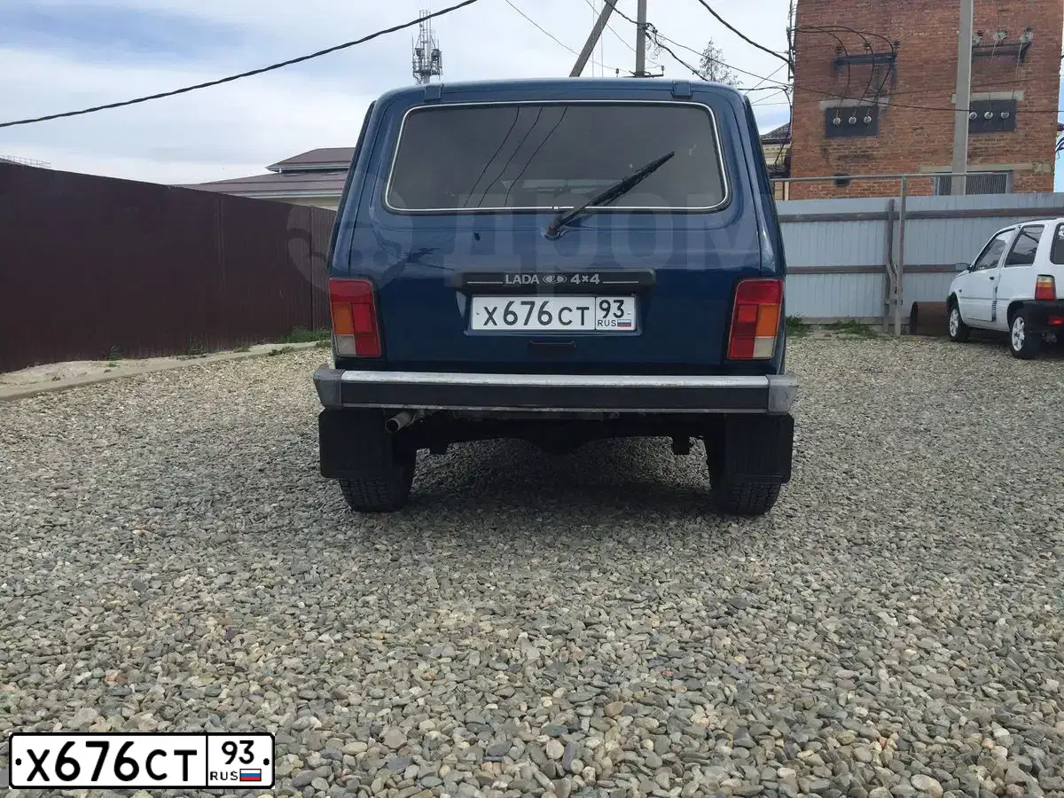 Фото автомобиля LADA 2121 NIVA, 2010 — госномер Х676СТ93. Цвет: сине-зеленый