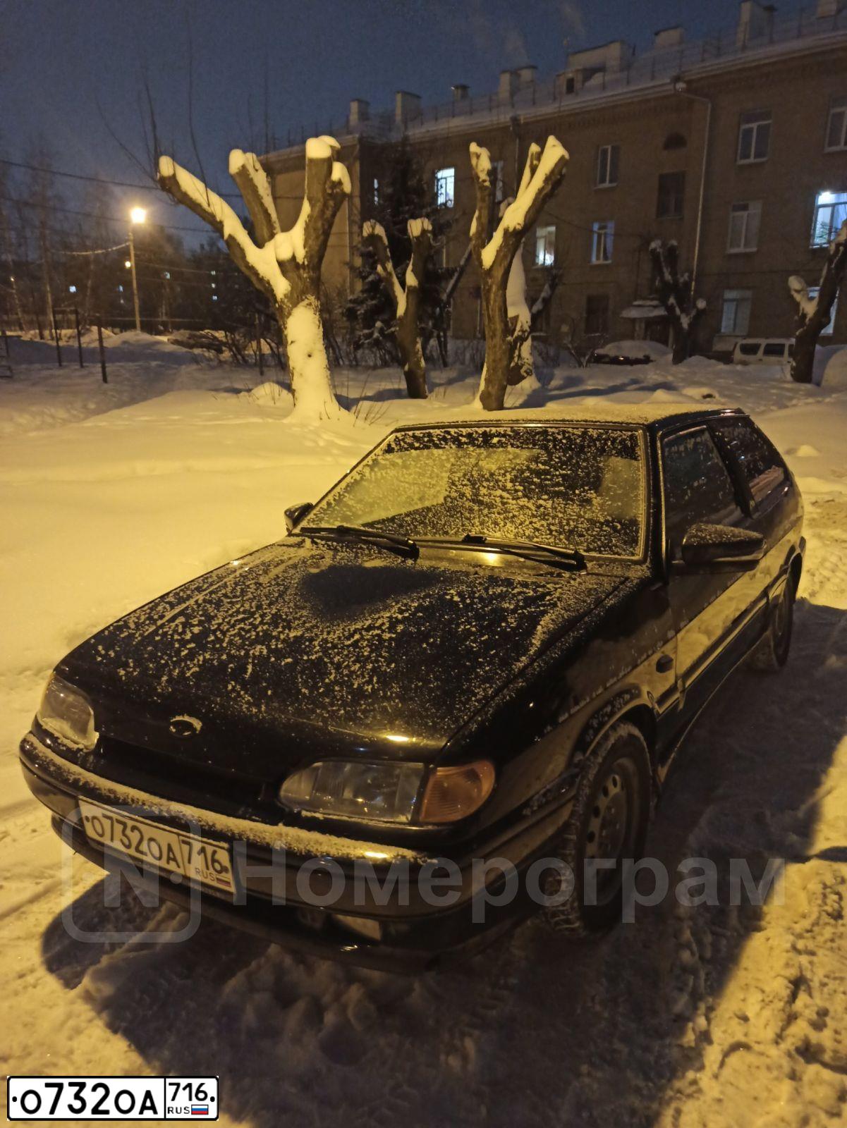 Фото автомобиля LADA 2113 SAMARA, 2010 — госномер О732ОА716. Цвет: Сине-Черный