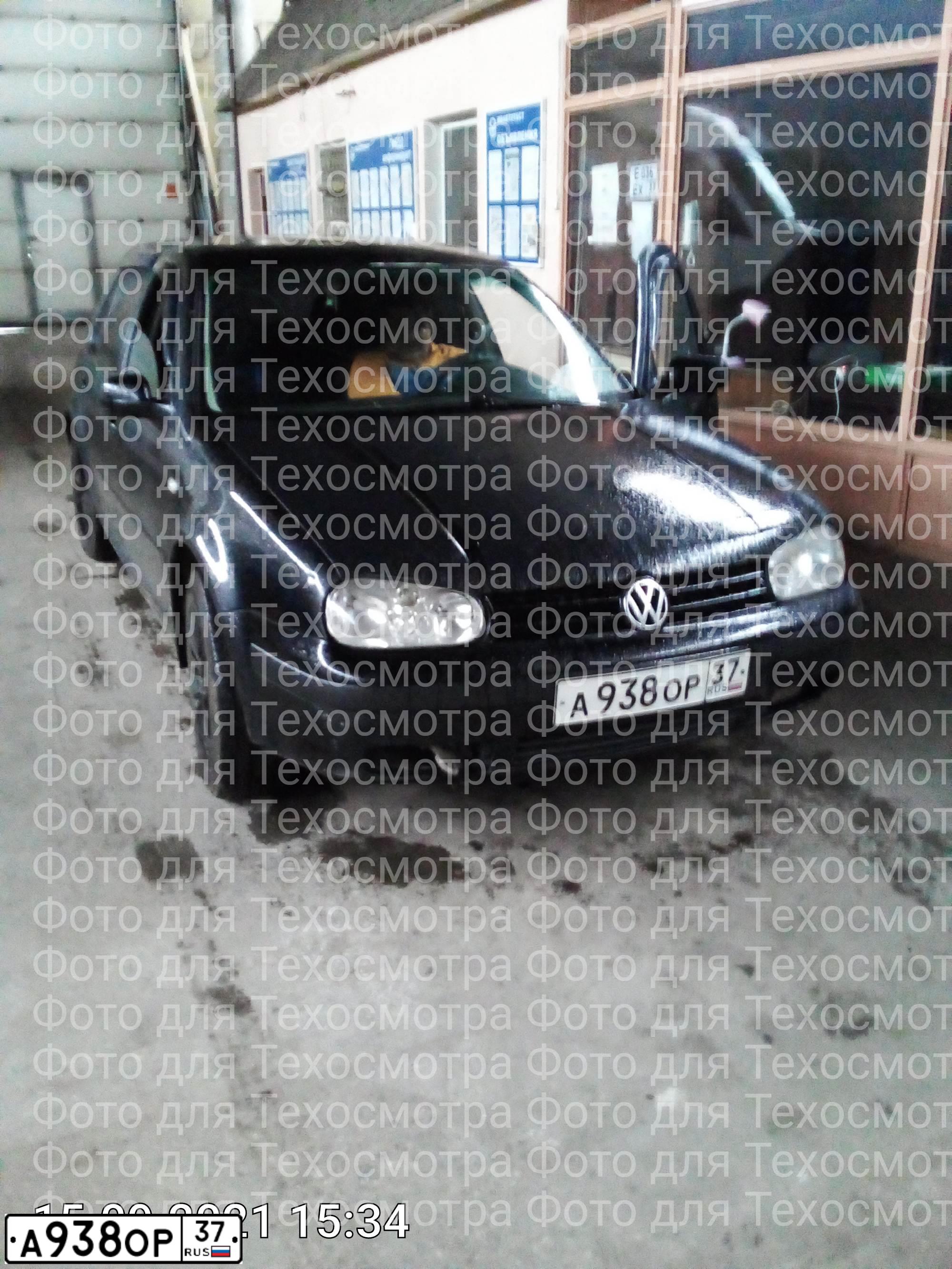 Фото автомобиля VOLKSWAGEN GOLF, 2000 — госномер А938ОР37. Цвет: ЧЕРНЫЙ
