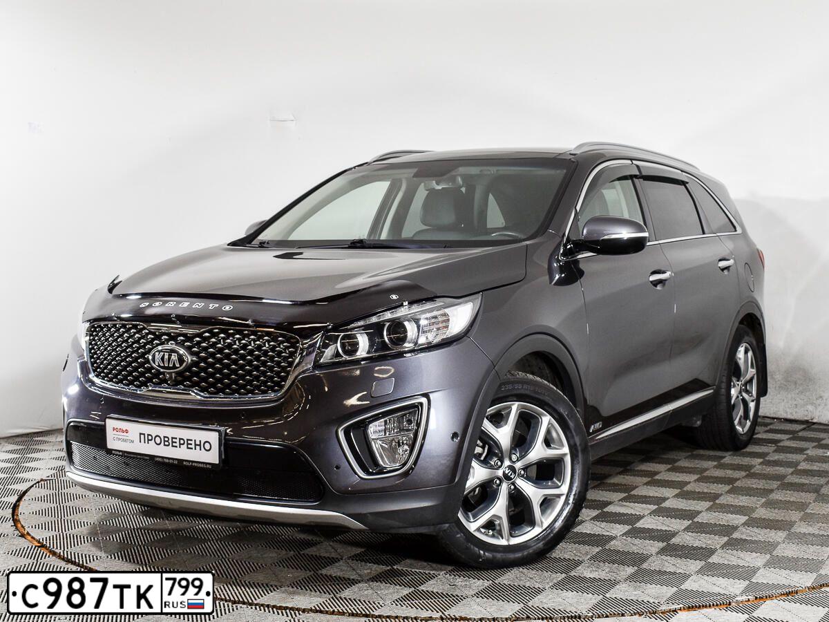 Фото автомобиля KIA SORENTO, 2017 — госномер С987ТК799. Цвет: СЕРЫЙ