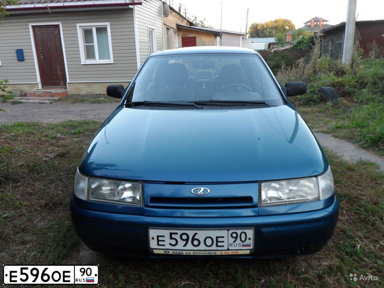 Фото автомобиля LADA 2110, 2003 — госномер Е596ОЕ90. Цвет: Сине-зеленый