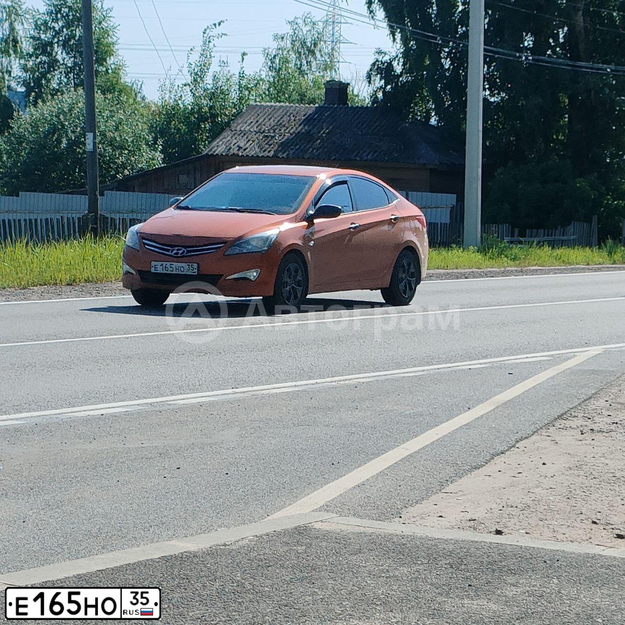 Фото автомобиля HYUNDAI SOLARIS, 2014 — госномер М793ОВ35
