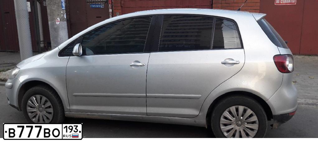 Фото автомобиля VOLKSWAGEN GOLF PLUS, 2006 — госномер В777ВО193. Цвет: СЕРЕБРИСТЫЙ