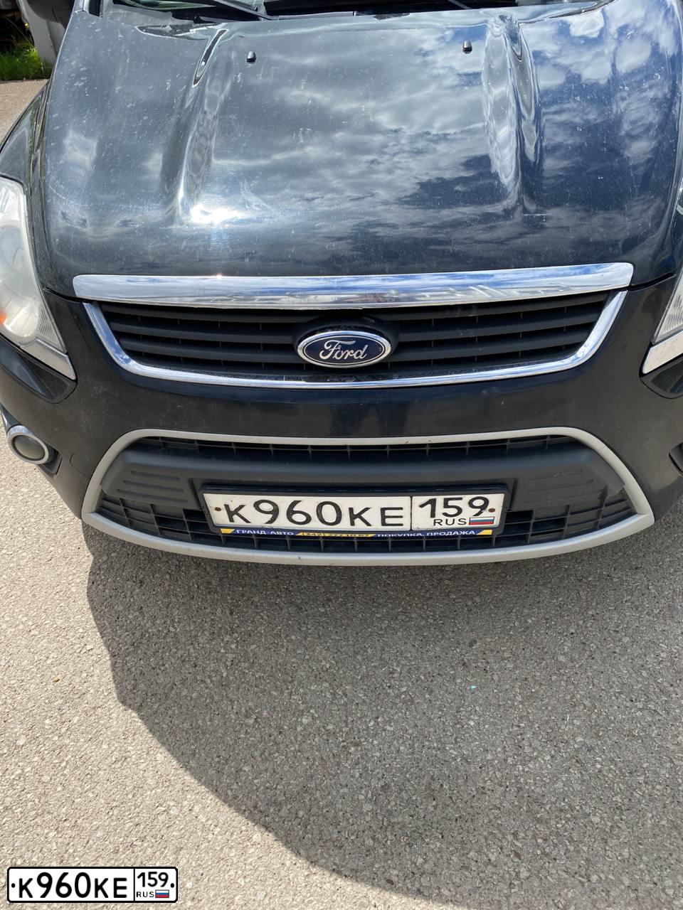 Фото автомобиля FORD KUGA, 2012 — госномер Н988СА159. Цвет: ЧЕРНЫЙ