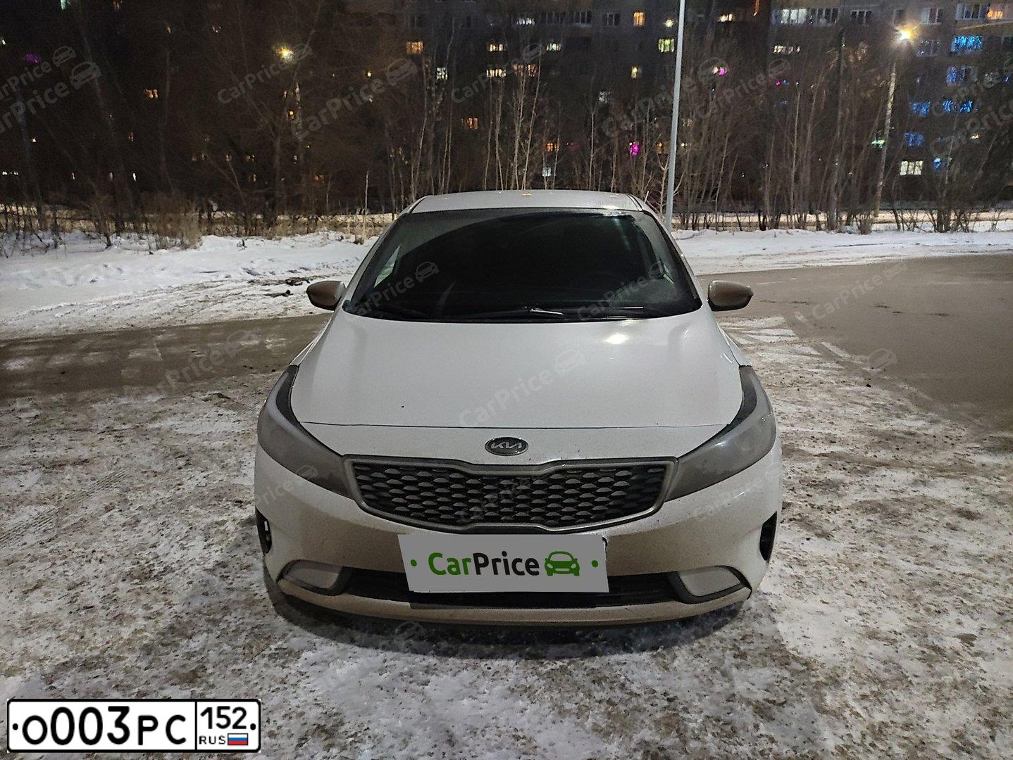 Фото автомобиля KIA CERATO, 2017 — госномер С383ТХ152. Цвет: Белый