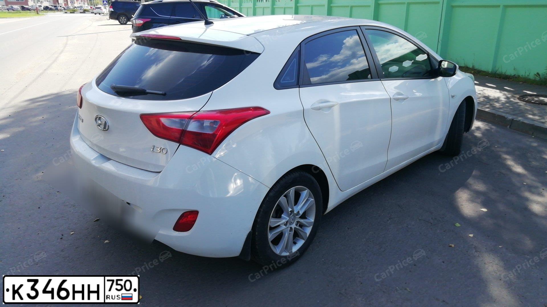 Фото автомобиля HYUNDAI I30, 2012 — госномер К346НН750. Цвет: БЕЛЫЙ