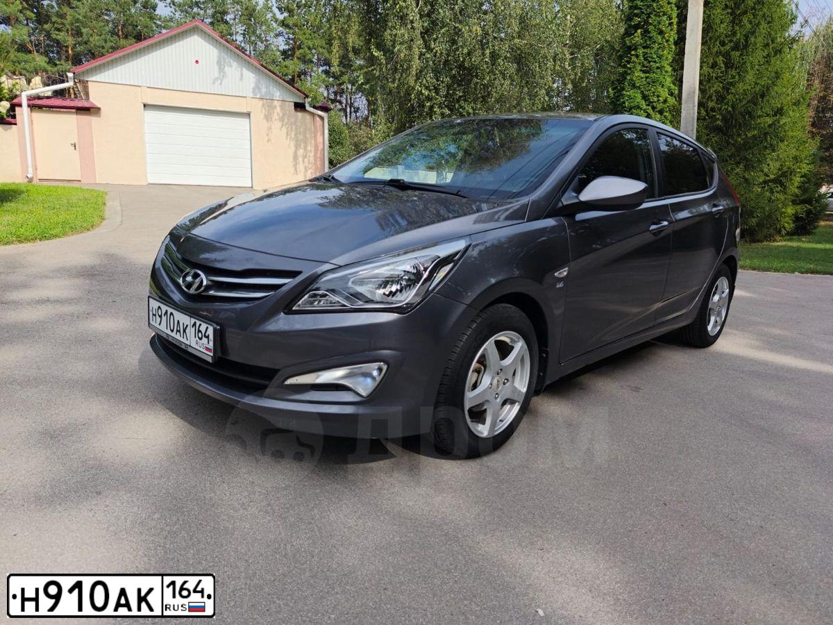 Фото автомобиля HYUNDAI SOLARIS, 2015 — госномер Н910АК164. Цвет: ТЕМНО СЕРЫЙ