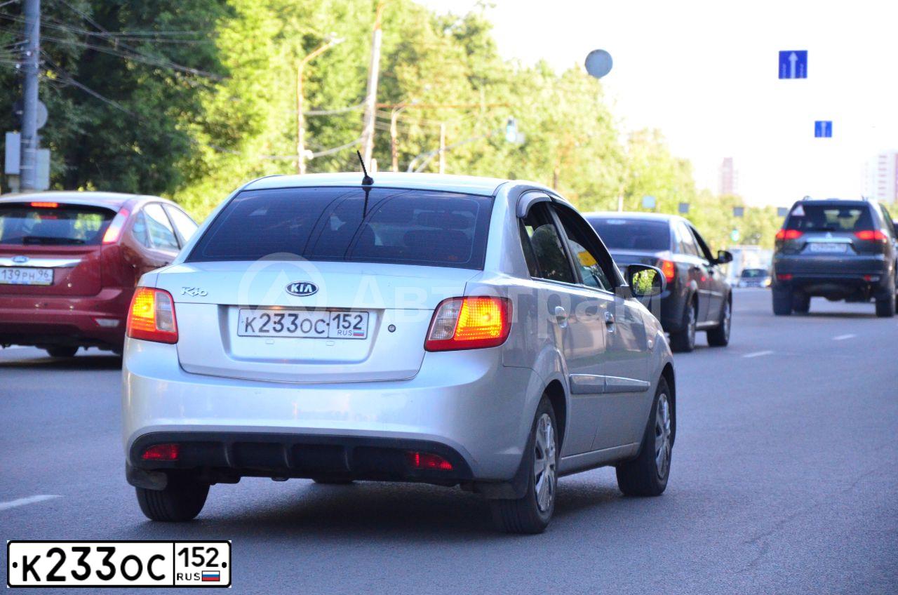 Фото автомобиля KIA RIO, 2009 — госномер В196ХВ37. Цвет: ЧЕРНЫЙ