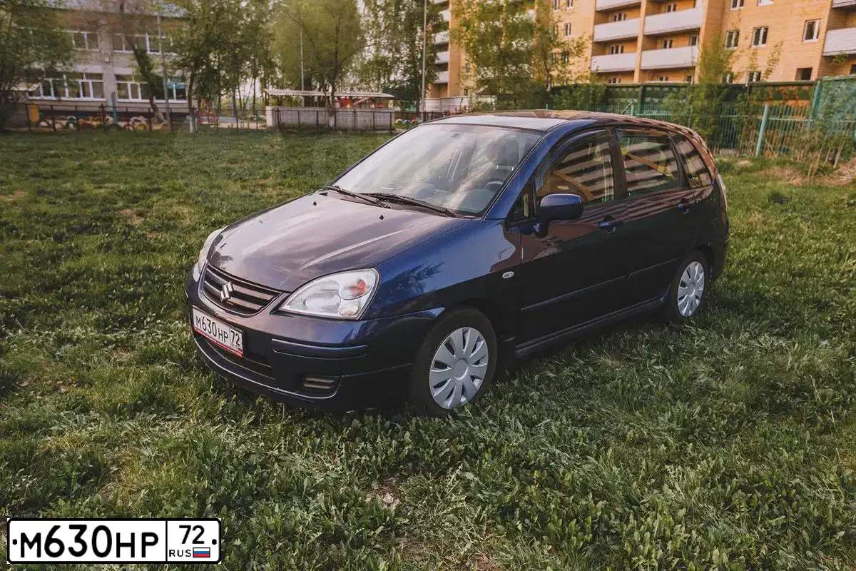 Фото автомобиля SUZUKI LIANA, 2007 — госномер А508ЕУ155. Цвет: синий