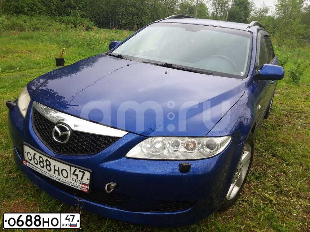 Фото автомобиля MAZDA 6, 2004 — госномер О688НО47. Цвет: синий
