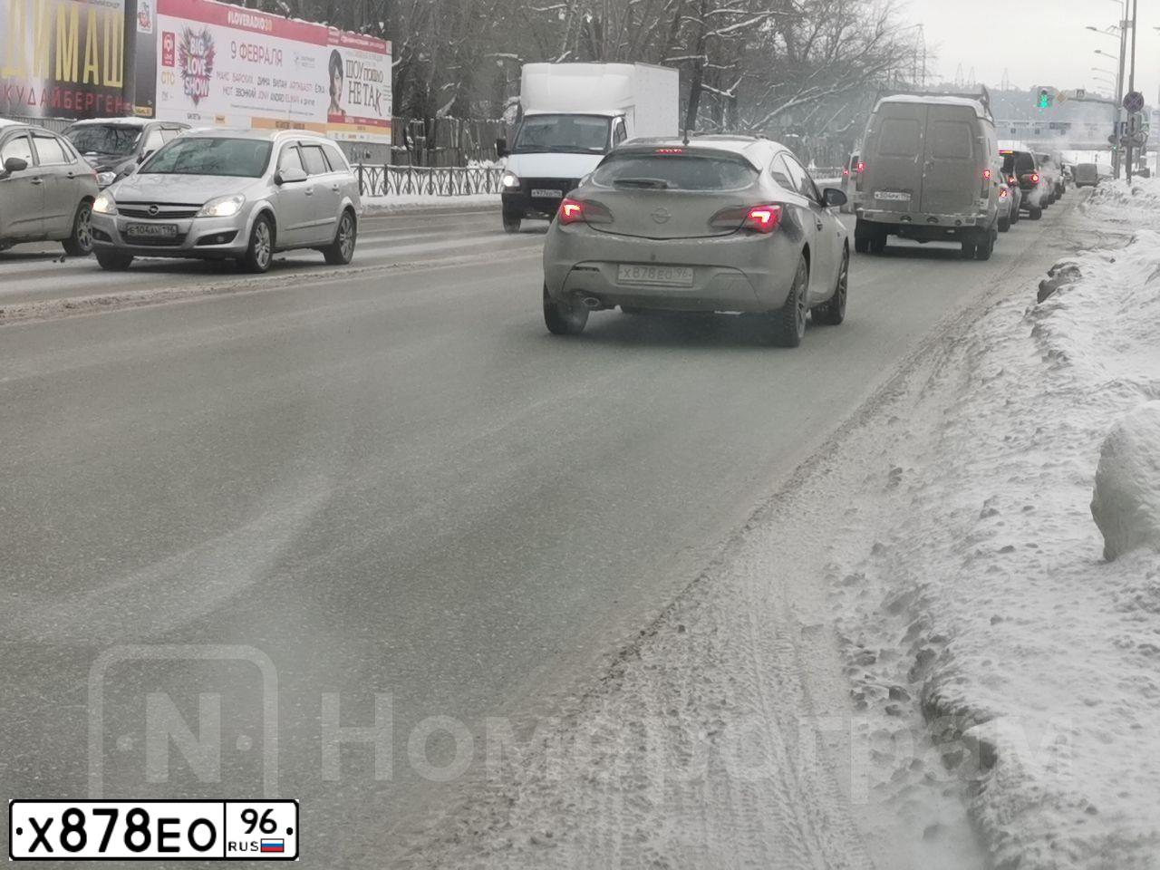 Фото автомобиля OPEL ASTRA, 2011 — госномер Х878ЕО96. Цвет: ЧЕРНЫЙ